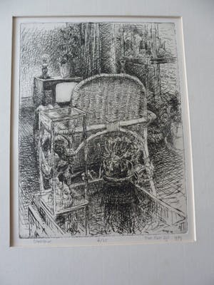Piet Hein Zijl - Ets. Titel, "Interieur". kopen? Bied vanaf 20!