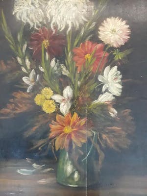 Niet of onleesbaar gesigneerd - Bloemstilleven (19e eeuw) kopen? Bied vanaf 1!