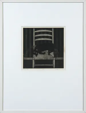 Joop Vegter - Mezzotint, Japie op een stoel kopen? Bied vanaf 80!