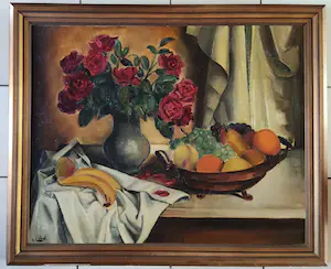 Arnout Colnot - Stilleven met bloemen en fruit kopen? Bied vanaf 650!