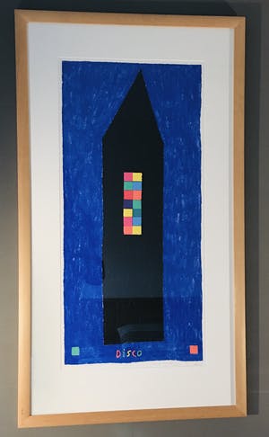 Harrie Gerritz - Toren in blauwe nacht- zeefdruk uit 1987. kopen? Bied vanaf 95!