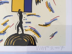 Hans Wap - "Nieuwe woning" (2007) | zeefdruk in nieuwstaat - ingelijst kopen? Bied vanaf 45!