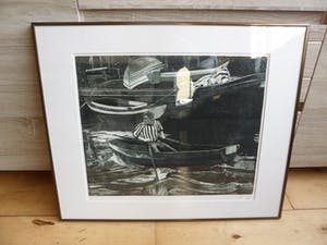 Astrid van Leest - Ets, Titel. "Gijs ". kopen? Bied vanaf 30!