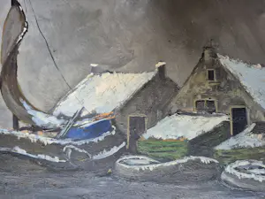 Janus de Winter - Olie op board - gesigneerd r.o. kopen? Bied vanaf 175!