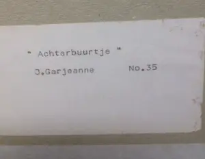 Johannes Josephus Garjeanne - Achterbuurtje ca. 1909 kopen? Bied vanaf 40!