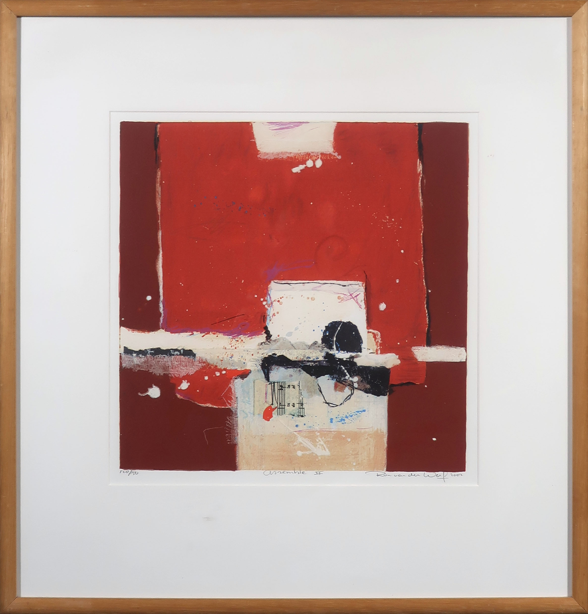 Ron van der Werf - Zeefdruk, Assemble II - Ingelijst verkocht voor € 50!