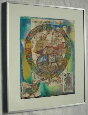 Kees de Waal - (1922-2025): Ingelijst, Gemengde techniek , ‘Quo Vadis’ – 1999 kopen? Bied vanaf 250!