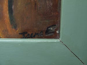 Niet of onleesbaar gesigneerd - Olieverf op board , “Aan de tafel” – gesigneerd & ingelijst kopen? Bied vanaf 10!