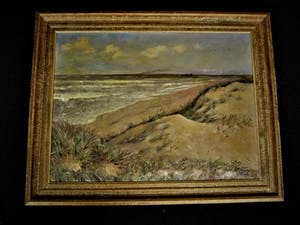 Jan Bleijs - GROOT en sfeervol impressionistisch olieverf "Kust en Duinlandschap" gesigneerd kopen? Bied vanaf 10!