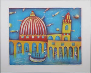 Marianne Aulman - Litho, Atlantis XIII - Ingelijst (Groot) kopen? Bied vanaf 20!