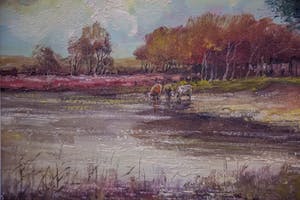 Toon Wildeboer - heidelandschap met koeien bij Huizen kopen? Bied vanaf 10!