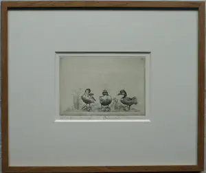 Christel Selmouni - Ingelijste ets , Drie eendjes , Kwik, Kwek & Kwak kopen? Bied vanaf 1!