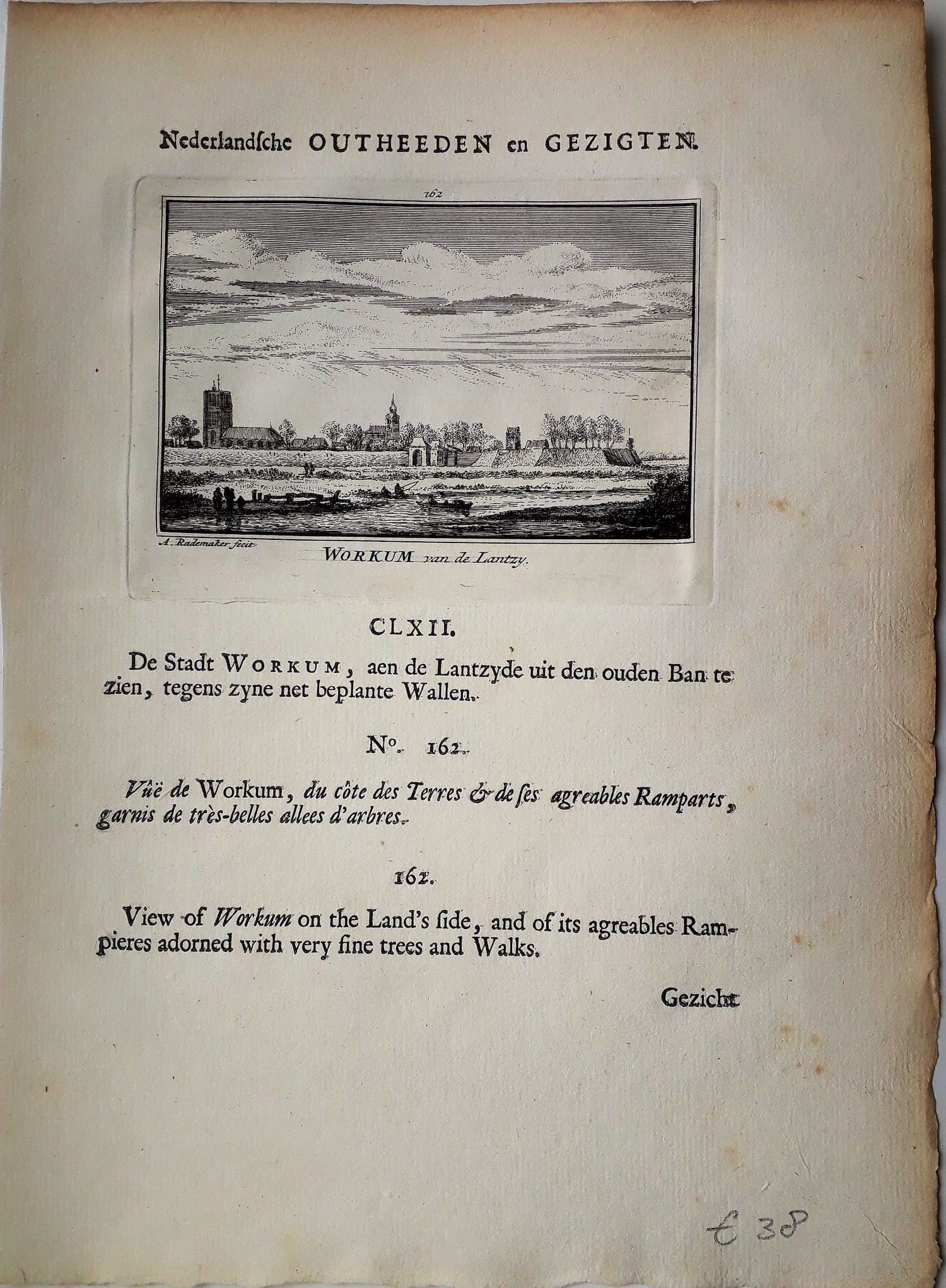 Abraham Rademaker - 3 x Workum (=Woudrichem) 1725. Beeld van ca. 1616 kopen? Bied vanaf 25!