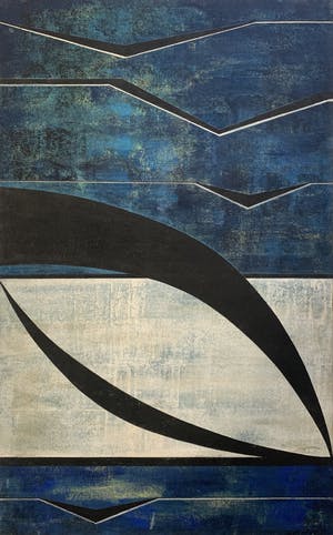 Henny Visch - gemengde techniek op board | 'zonder titel' | 1965 (LAGE INZET) kopen? Bied vanaf 100!