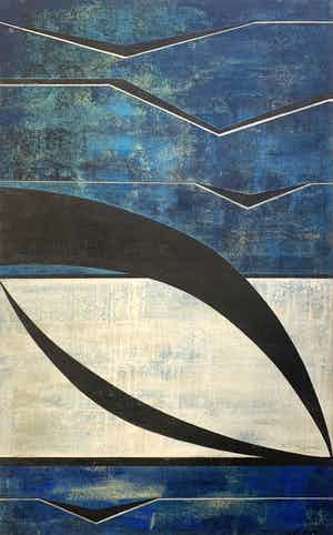 Henny Visch - gemengde techniek op board | 'zonder titel' | 1965 (LAGE INZET) verkocht voor € 100!