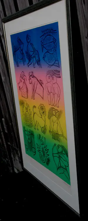 Corneille - Ingelijste zeefdruk: Sterrenbeelden - 1989 kopen? Bied vanaf 299!