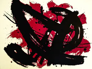 Wim Motz - 1959 - grote abstracte kleuren-lithografie - zonder titel- gesigneerd kaufen? Bieten Sie von 39!