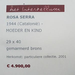 Rosa Serra - Moeder en kind, bronzen beeld (best groot, zwaar) kopen? Bied vanaf 1950!