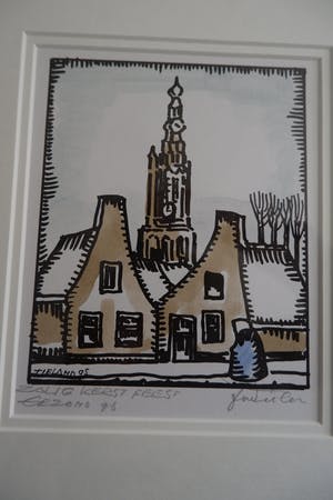 Toon Tieland - Litho - zalig kerstfeest gezond 1996 kopen? Bied vanaf 50!