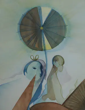 Edwin Engels - Ingelijste aquarel , Landschap – 1975 – Lijst, 97 x 68 cm. kopen? Bied vanaf 60!