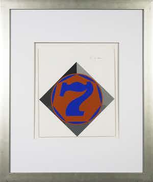 Robert Indiana - Gesigneerde zeefdruk, 7 / Heptagon - Ingelijst verkocht voor € 1!