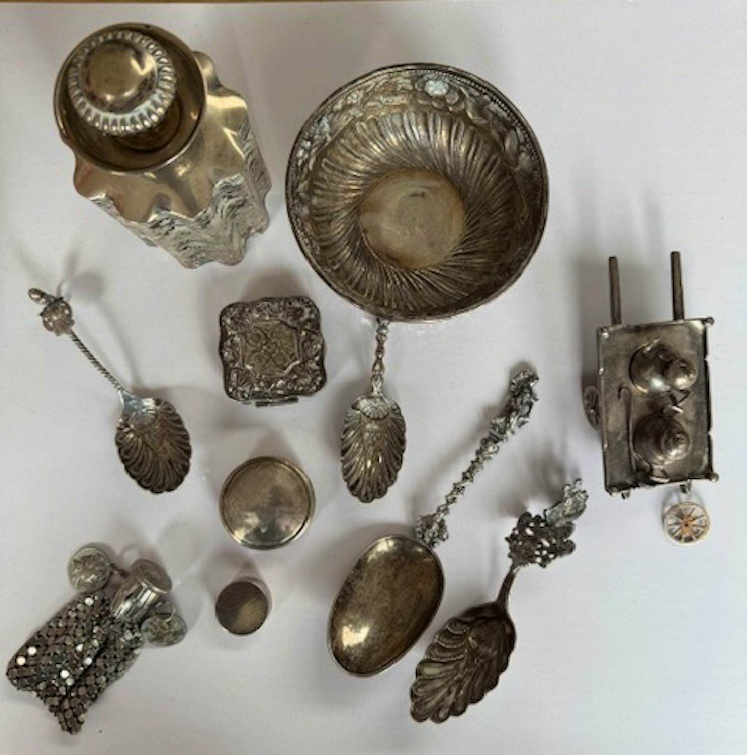 Zilver - Lot van diverse zilveren voorwerpen kopen? Bied vanaf 400!