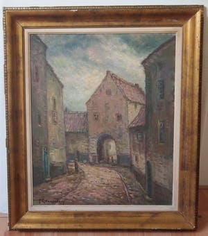 Niet of onleesbaar gesigneerd - Stadsgezicht - gesigneerd L. Zwanenberg kopen? Bied vanaf 1!