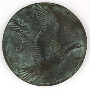 Marianne Letterie - Bronzen gietpenning: Niels Holgersson, 1985 verkocht voor € 70!