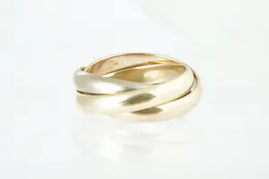08 - Mooie 14 krt gouden tricolor Trinity designring - Cartier model kopen? Bied vanaf 310!