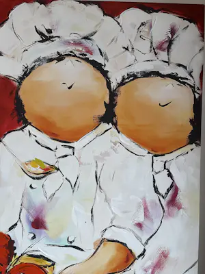 Theo Broeren - Glicée met Acryl op doek „ Kokkerellen 2 „ kopen? Bied vanaf 120!