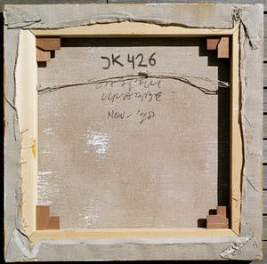 Jasper Krabbe - Semi-abstracte compositie, gemengde techniek op doek kopen? Bied vanaf 650!