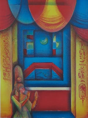 Marianne Aulman - Litho, Cleopatra- Ingelijst kopen? Bied vanaf 1!