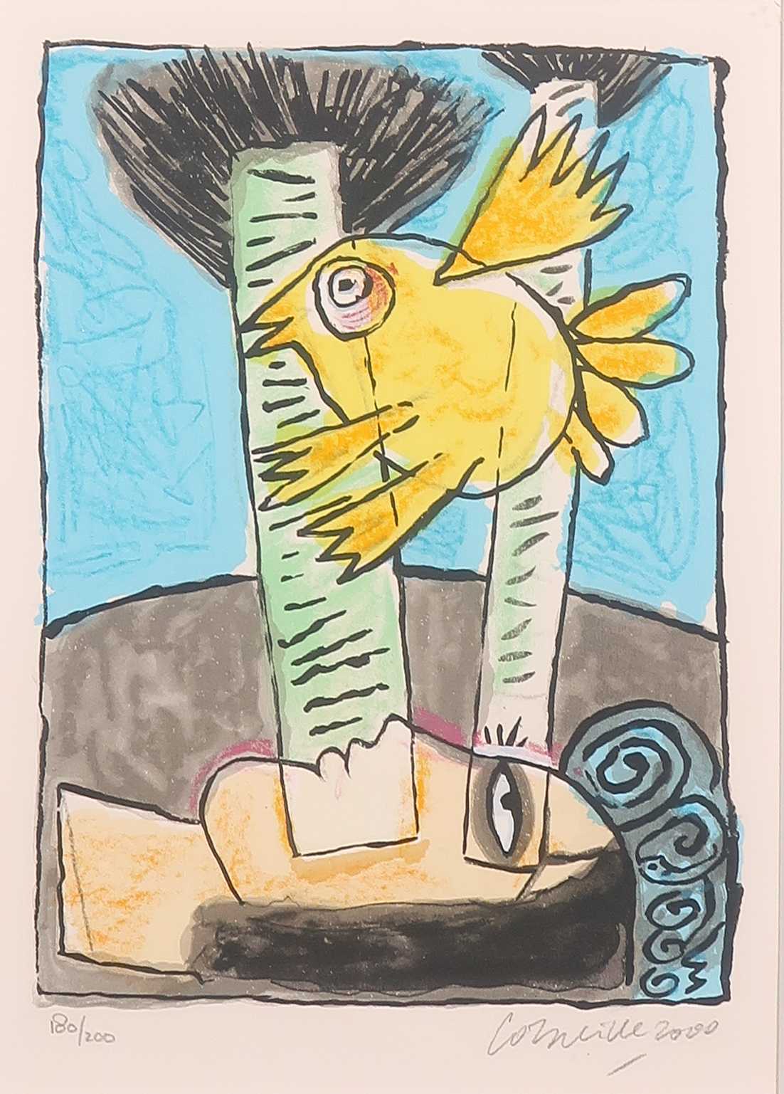 Corneille - Zeefdruk, Tete pensive - Ingelijst kopen? Bied vanaf 120!