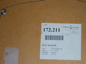 Bob Immink - Noordhollands landschap - aquarel kopen? Bied vanaf 125!