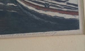 Cornelis Brandenburg - Ets, Groenburgwal Amsterdam in de winter – in originele lijst - groot kopen? Bied vanaf 100!