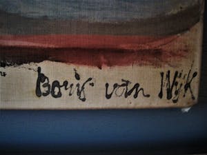 Boris van Wijk - Textielkunstenaar Kunstschilder - GROOT! olieverf - Stilleven - Exclusieve lijst kopen? Bied vanaf 20!