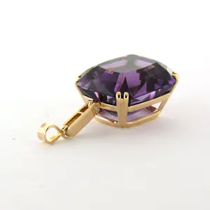 14k roségouden hanger met kolossale amethist kopen? Bied vanaf 500!