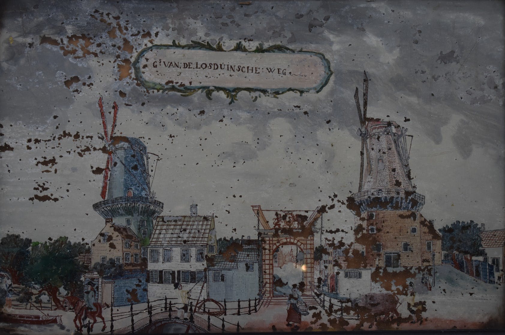 Niet of onleesbaar gesigneerd - Gesigt van de Losduinscheweg DenHaag omstreeks 1750 kopen? Bied vanaf 1!