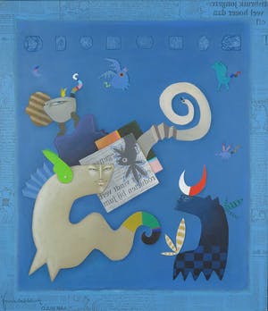 Frank Slabbinck - Acryl op doek, Een nieuwe reis kopen? Bied vanaf 250!