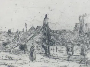 Floris Verster - Gezicht op Katwijk - Ets kopen? Bied vanaf 75!