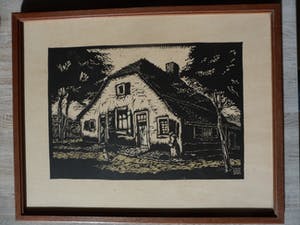 Paul van Dam - Houtsnde , Veluwse boerderij . kopen? Bied vanaf 15!