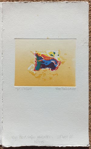 Nono Reinhold - Abstracte compositie, aquatint ets met opdracht aan Bert Schierbeek kopen? Bied vanaf 50!