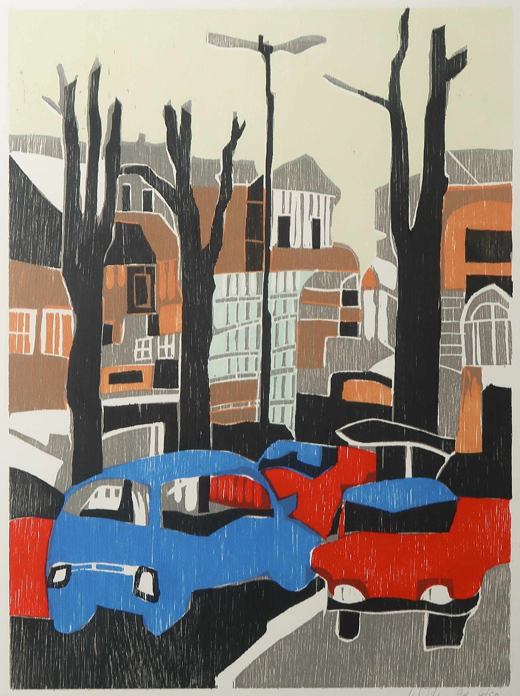 Vincent van Ojen - Grafiek Nu & Poëzie - Houtsnede + Gedicht van Ed Leeflang verkocht voor € 50!