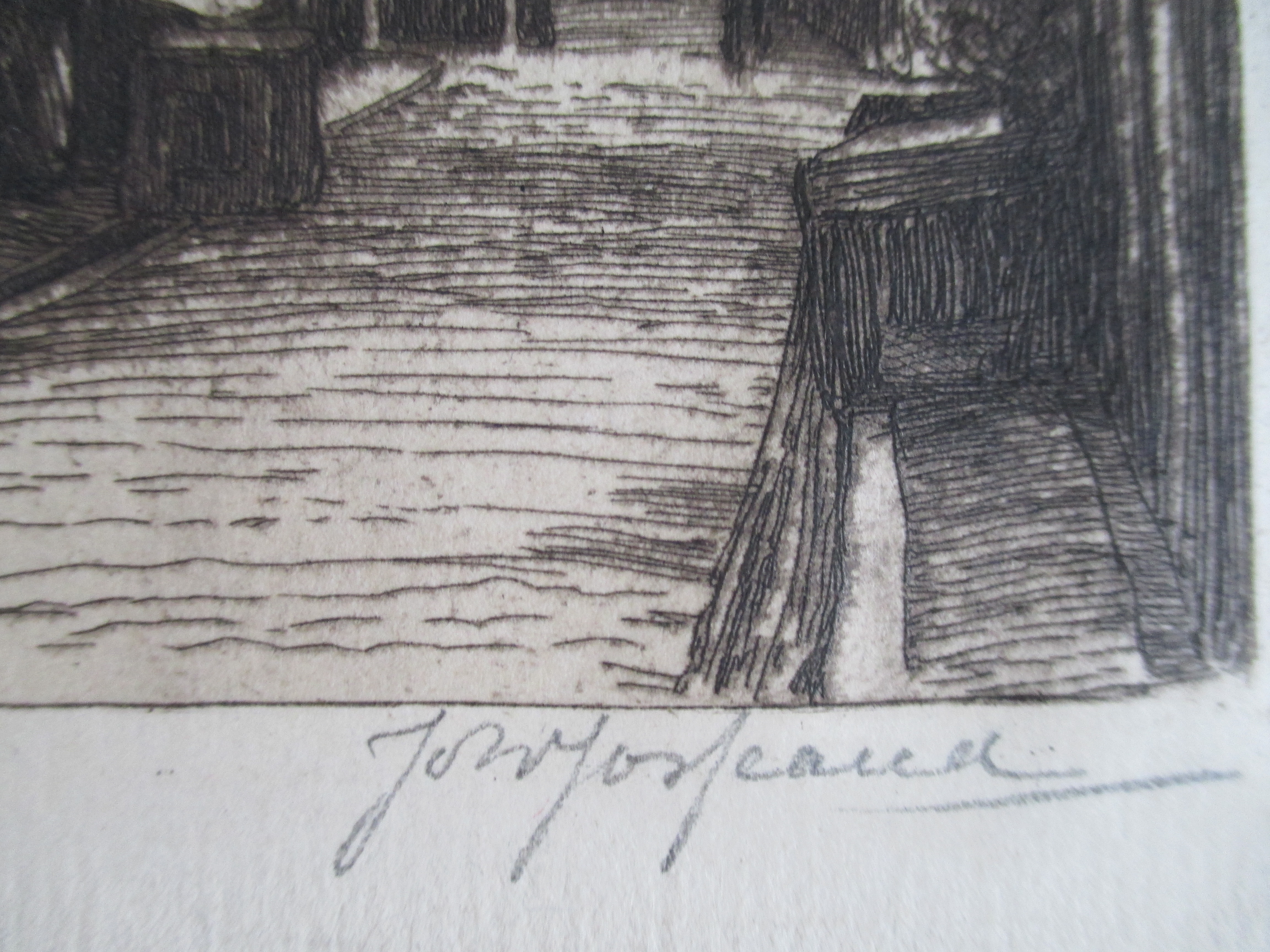 Johannes Josseaud - ets St. Pietersteeg Amsterdam kopen? Bied vanaf 25!