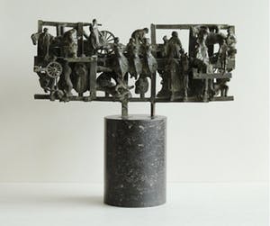 Eric Claus - Bronzen zigeuner beeld op marmeren sokkel, jaar onbekend kopen? Bied vanaf 1250!