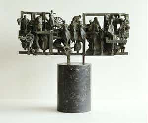 Eric Claus - Bronzen zigeuner beeld op marmeren sokkel, jaar onbekend verkocht voor € 1250!