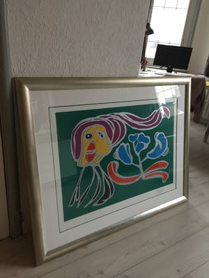 Karel Appel - In mooie lijst met paspartout kopen? Bied vanaf 400!