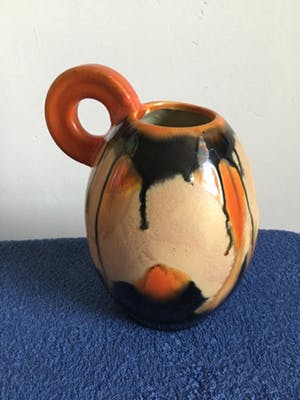 Potterie Kennemerland - Kleurrijke kan met druipglazuur | Velsen kopen? Bied vanaf 50!