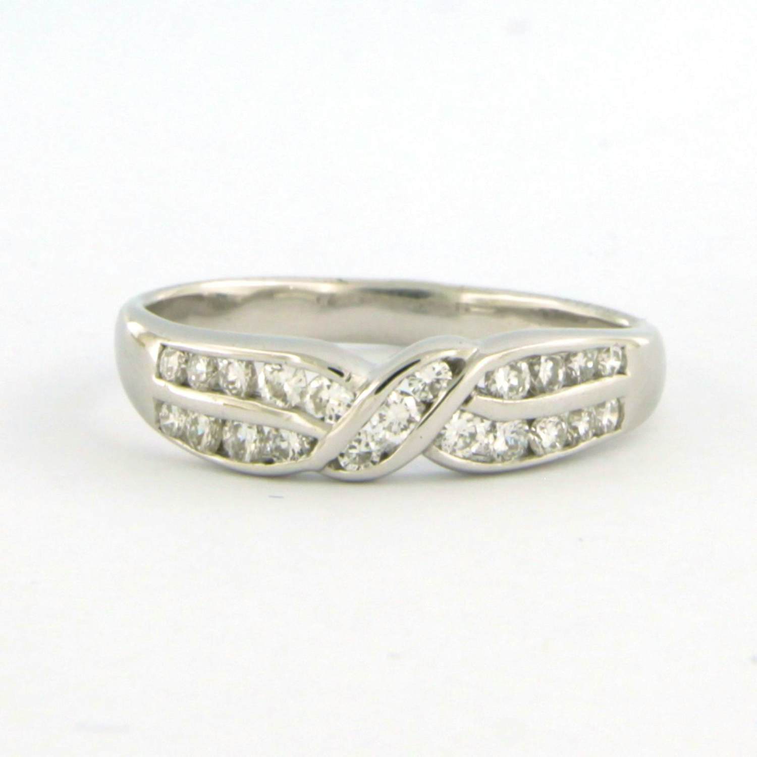 14k wit gouden ring met briljant geslepen diamant tot. 0.42ct – F/G - VS/SI kopen? Bied vanaf 480!