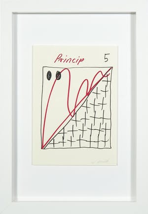A.R. Penck - Zeldzame litho, Princip 5 kopen? Bied vanaf 1!